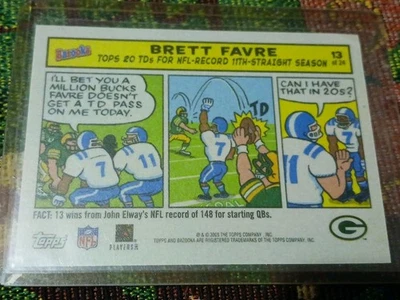 Brett Favre Comic Insert Bazooka 2005 - Image 1 of 2