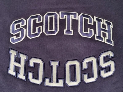Scotch & Soda Heavyweight Varsity Sweatshirt Large (L) Navy Blue Preppy Trad - Image 1 of 4