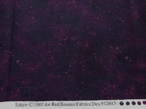 26" x 44" 'Tokyo' #12615 Red Rooster Cotton Fabric Purple Blender - Picture 1 of 2