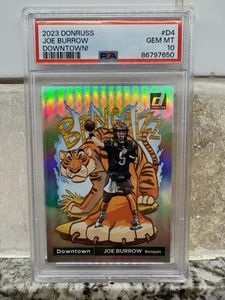 DOWNTOWN! Joe Burrow Donruss PSA 10 GEM Donruss MINT Condition Case Hit - Picture 1 of 2