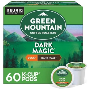 Green Mountain Coffee Dark Magic Decaf, Keurig Single 1 Count (Pack of 60) - Picture 1 of 12