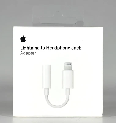 OEM Apple Lightning to Headphone 3.5mm Jack Adapter - White MMX62AM/A - Image 1 of 2