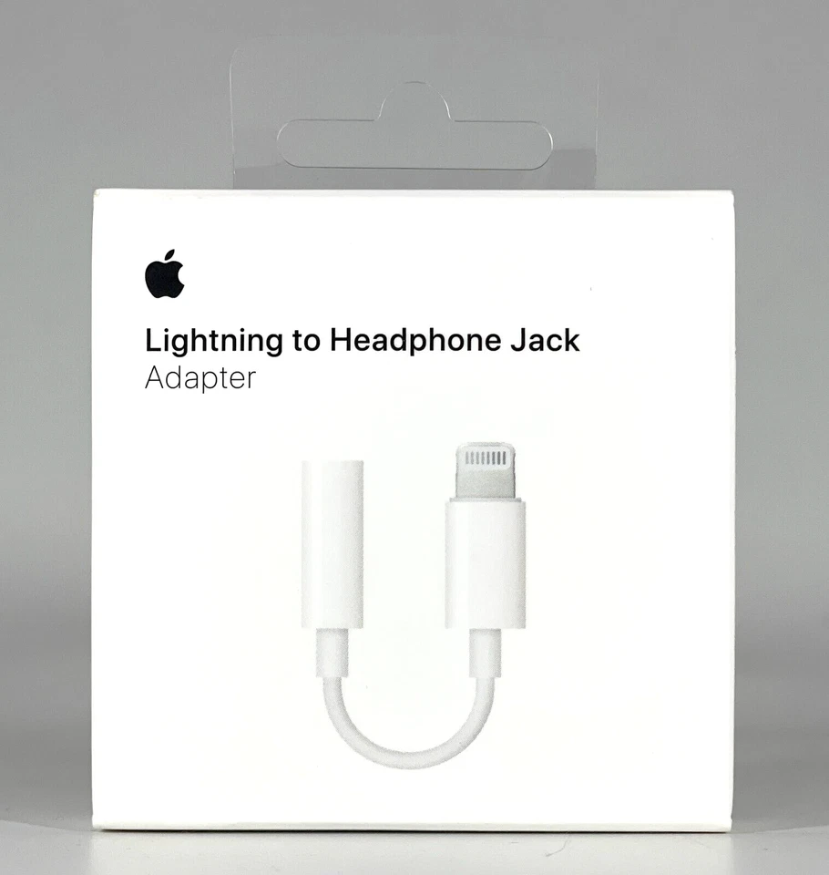 OEM Apple Lightning to Headphone 3.5mm Jack Adapter - White MMX62AM/A - Image 1 of 2