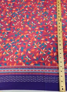 lots of 2.5yds Red combo Wool Dobby Digital Print fabric for Women clothing!EB9 - Picture 1 of 6
