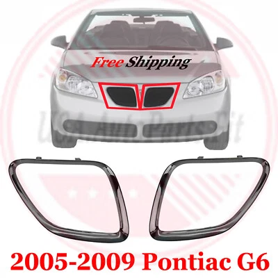 For 2005-2009 Pontiac G6 Front Upper Grille Frame Trim Chrome Left & Right 2Pcs - Image 1 of 4