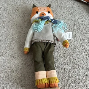 Spritz Fuchs Vogelscheuche 16" Ernte Herbst Dekor Holz Sackleinen Tierfreund mit Schal - Bild 1 von 2
