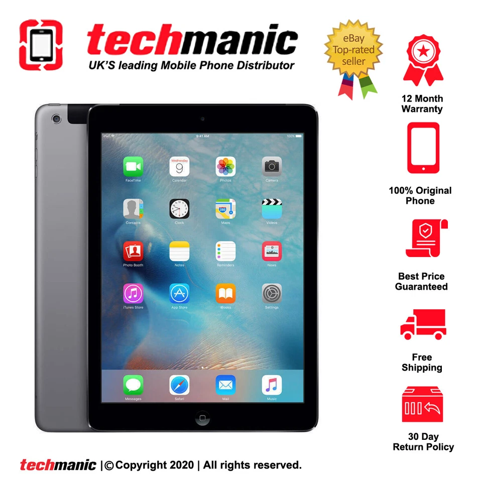 Apple iPad Air 1st Gen. 16GB - Wi-Fi - 9.7in - Space Grey - Image 1 of 1