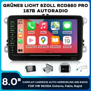 8In MIB CarPlay Android Auto Radio Grünes Licht RCD880 PRO RCD330 Für VW SKODA - Bild 1 von 13