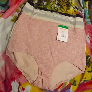5 NEW WARNERS RS1055O 905 NO PINCHING HIGH WAIST COTTON BRIEF PANTIES L/7 - Picture 1 of 2