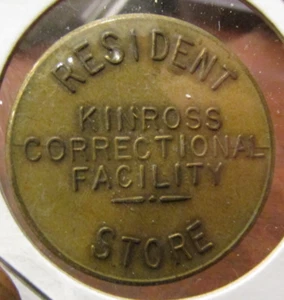 Ficha de comercio de prisiones Kinross de colección Kincheloe $1 Michigan - Imagen 1 de 2