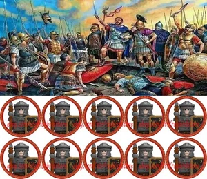 10 Stück Europa Mittelalter römische schwere Infanterie 4 cm kleine Figur zum Selbermachen Spielzeug - Bild 1 von 2