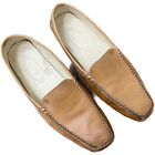 Tods Mens Gommino Driving Shoes Square Toe Slip On Loafers Size 40.5 Light Camel
