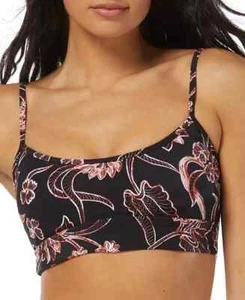 SUNDAZED Women's Bikini Top Gianna Printed Midline Size XL Swim Top Black - Picture 1 of 2