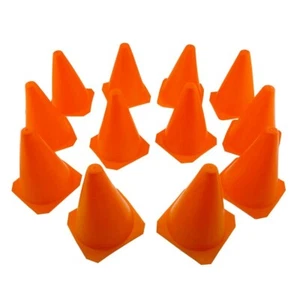 12 PCS 7'' Plastic Football/Basketball/Soccer Sport Training Cone-Orange - Picture 1 of 5