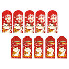 20 Pcs Chinese Lucky Money Envelopes Gift Red Lai See Bag Cartoon Cat