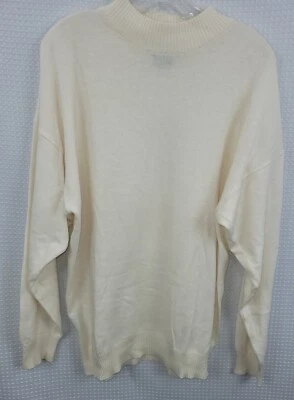 Suéter Para Hombres Crema Cuello Simulado Acrílico/Mezcla Lana Conte de Milano XL Foto 1 de 4