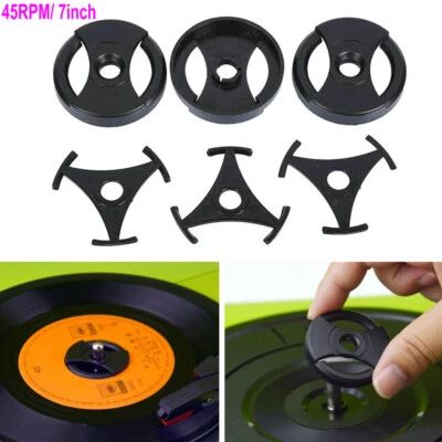 7 inch Vinyl Record Adapter Center Spindle Inserts for 45RPM Vinyl Turntables - Image 1 of 4
