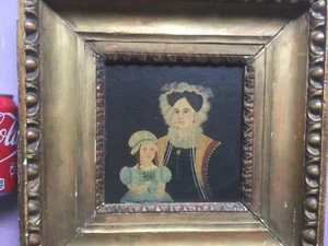 Pintura estilo primitivo madre e hija. - Imagen 1 de 12