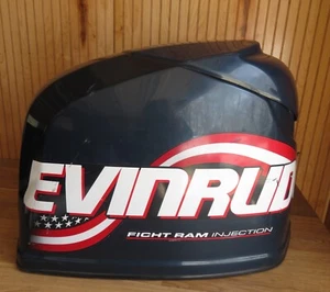 200 225 250 hp  Evinrude  Outboard Top Cover Cowl  Ram Injection V6 - Picture 1 of 6