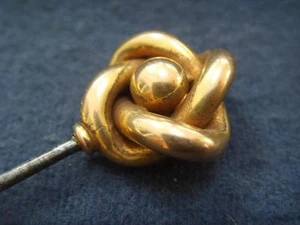 SOMBRERO DE DISEÑO NUDO VICTORIANO ART NOUVEAU DE ORO ROSA 15CT 7.25" 6.6g - Imagen 1 de 1