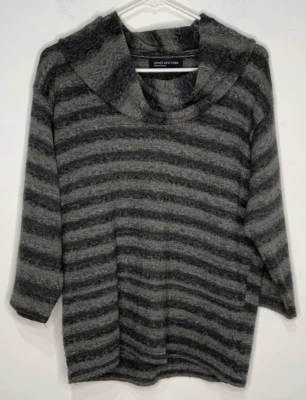Jones New York Cowl Neck Sweater 3/4 Sleeve Grays Size Medium - Image 1 of 4