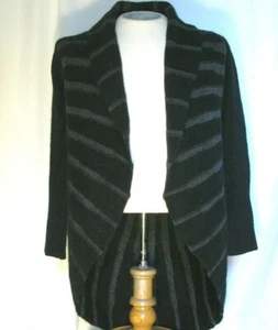 Suéter Italiano TWINS Mediano Negro Tejido Suave Frente Abierto Alpaca Hecho en Italia Nuevo con Etiquetas - Imagen 1 de 9