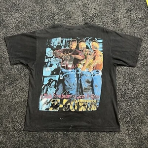 Vintage Thin Line Between Love And Hate HTOWN Rap T-shirt XL Thrashed - Picture 1 of 8