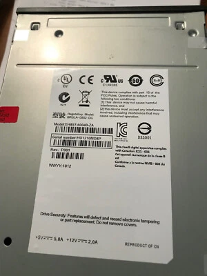 HP StorageWorks Ultrium 3280 SAS LTO 5 Internal Tape Drive EH899A 587237-001 - Image 1 of 4