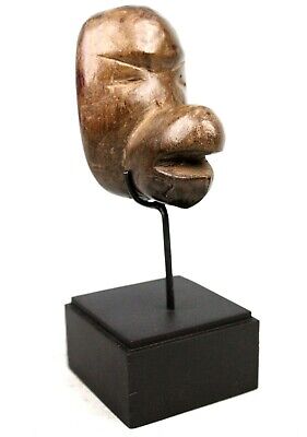 Art Africain - Ancien Masque Passeport Kran Zoomorphe Socle Sur Mesure - 17 Cms • 71.42€