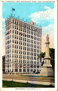 COLUMBIA, SOUTH CAROLINA - CONFEDERATE MONUMENT - 1929 - OLD POSTCARD - Picture 1 of 2