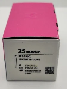 Scatola da 25 Microcopia NeoDiamond 0316C Corona a Cono Invertito e Ponte Grana Grossa - Foto 1 di 3