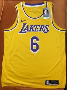 Nike LeBron James Lakers Swingman Jersey 2020 Yellow CW3669-738 100% Authentic - Picture 1 of 7