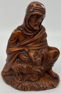 Christmas Shepherd with Lamb 5" Figurine~USED~Vintage Ceramic Mold - Picture 1 of 4