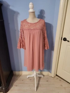 Luxology abito medio donna rosa manica lunga cambio - Foto 1 di 7