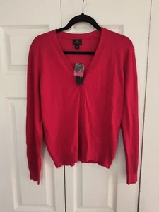 Worthington Red Button Up Cardigan Sz. S NWT - Picture 1 of 7