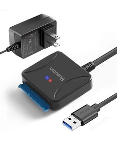 SATA to USB 3.0 Adapter Hard Drive Reader for 2.5/3.5 HDD SSD with 12V Power - Picture 1 of 6