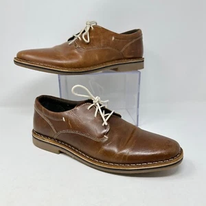 Steve Madden Mens sz 10 Leather Shoes - Harpoon 982 Wood Brown Oxfords - Bild 1 von 12