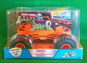 Monster Jam 25 Grave Digger Monster Truck 2017 Hot Wheels 1/24, ¡¡nuevo en paquete!!! - Imagen 1 de 4