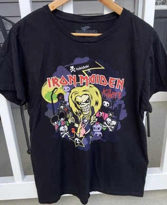 Camiseta Tokidoki Iron Maiden Killers 2017 Negra XL Extra Grande Banda de Metal Música Foto 1 de 4