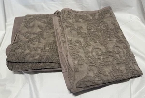 Nicole Miller Artelier Brown Matelasse King Size Shams - Picture 1 of 6