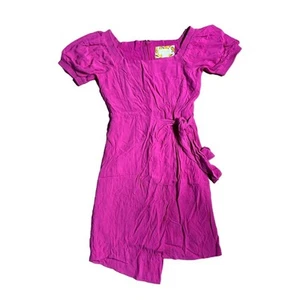 Women's Maeve Resort Wrap Dress Size 4 Bright Pink Anthropologie. Wedding/Summer - Picture 1 of 8