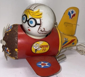 Vintage Kenroy Speedie 11 Hanging Fixture USAF Airplane Metal Swag Light 1960s - Picture 1 of 7