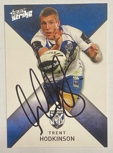 TRENT HODKINSON CANTERBURY BULLDOGS 2011 SELECT NRL STRIKE SIGNED CARD - Picture 1 of 1