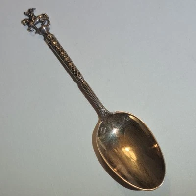 ATQ Francia .950 Plata Demitasse Cuchara 3D Juana de Arco Ecuestre 11 gramos 4" Foto 1 de 4