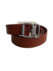PRADA Stitched Leather Belt Brown Men's 38 95 2CS070 - Picture 1 of 7