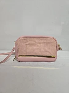 Joy & Iman Handbag Light Pink Purse With Faux Fur Front Gold Hardware - Picture 1 of 3