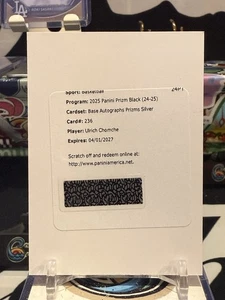 ULRICH CHOMCHE 2024-25 PANINI PRIZM BLACK AUTOGRAPHS SILVER AUTO TZ 13D - Picture 1 of 2
