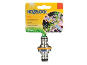 Hozelock 2044 Hose Fitting Pro Metal Double Male Connector 12.5mm HOZ2044 - Picture 1 of 3
