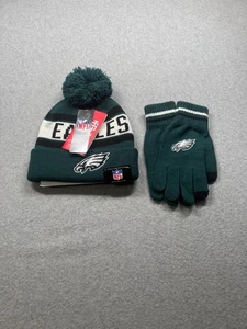NFL Team Appareal Philadephia Eagles Knit Hat & Gloves Go Birds NWT - Picture 1 of 2