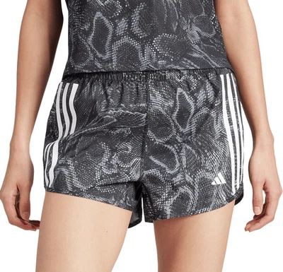 Pantalones cortos para correr Adidas Own The Run Excite AeroReady para mujer negros forrados en 3 pulgadas Foto 1 de 4